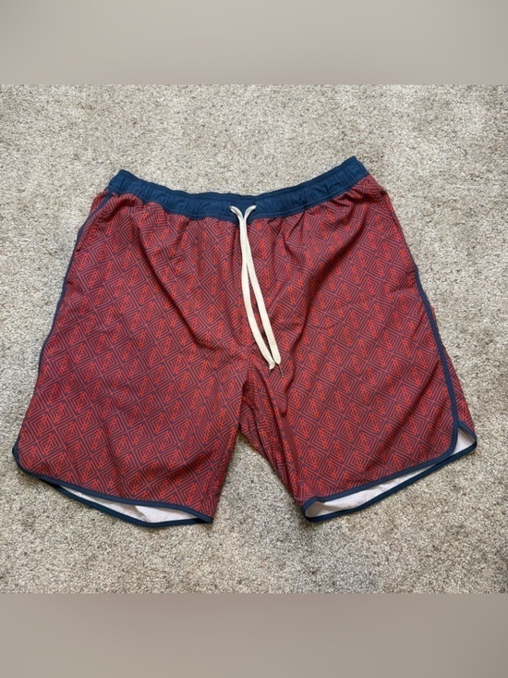 Fair Harbor Navy Waistband Red Blue XXL Swim Shorts